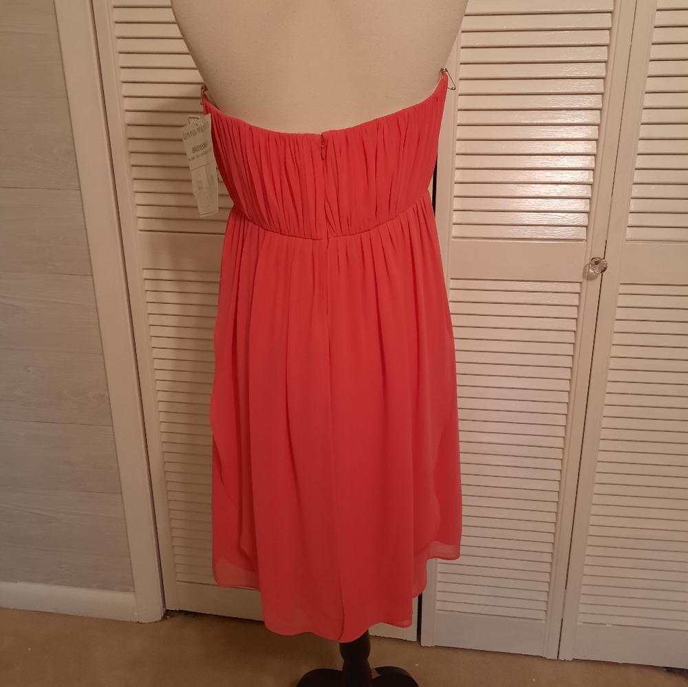 Donna morgan coral ruched convertible 8 in 1 chiffon dress sz 10 NWT *I - Picture 5 of 10